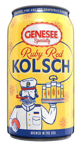 A can of Genesee Ruby Red Kolsch